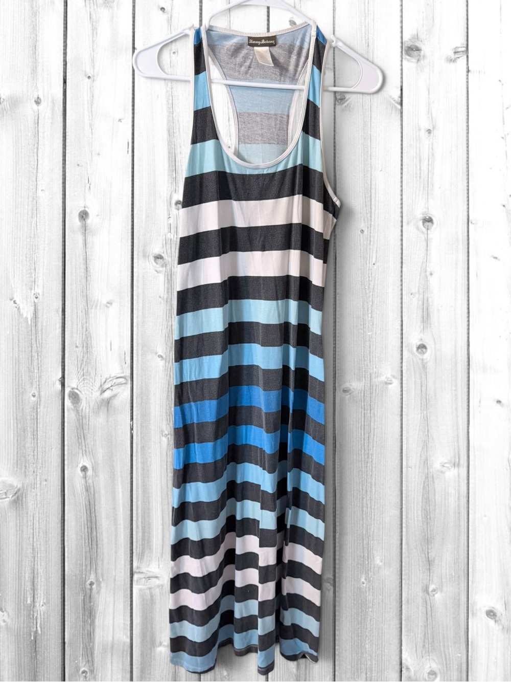 🌼Tommy Bahama Striped Racerback Maxi Dress in Blue, Black & White